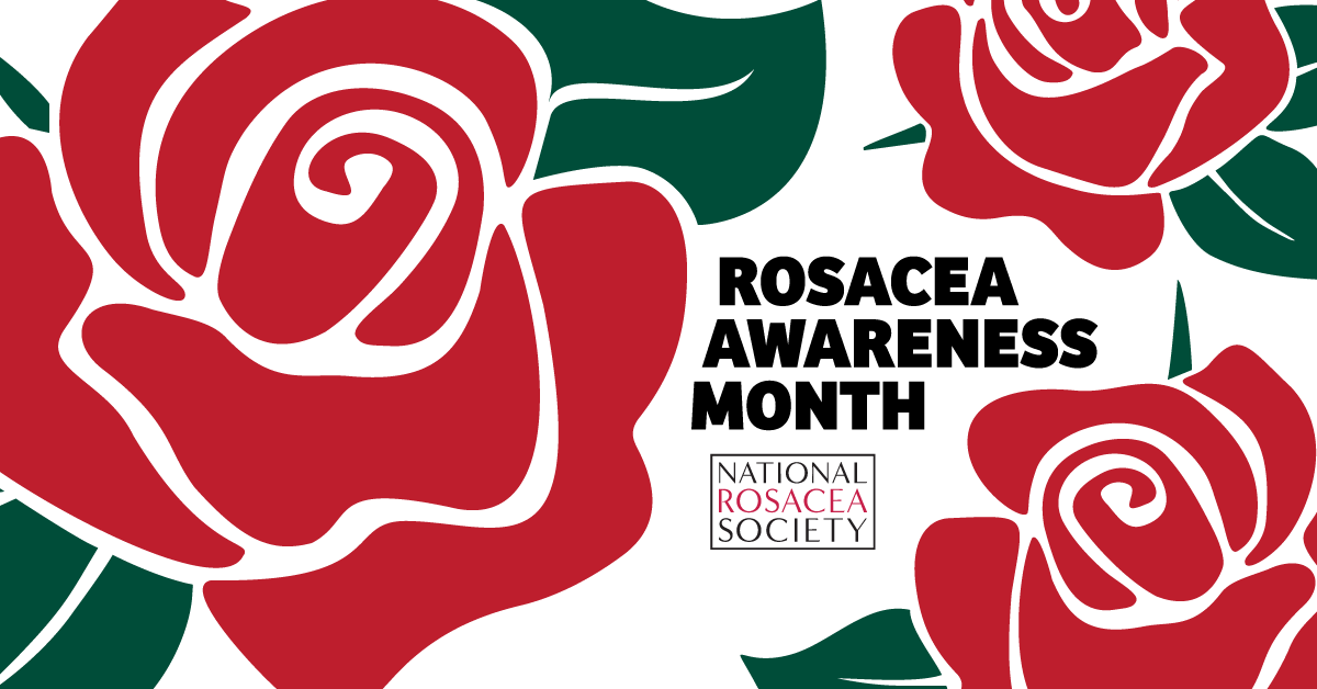 rosacea awarness month logo rectangle