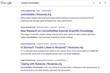 google search for rosacea comorbidities